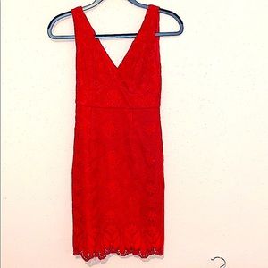Maeve red knee length dress. Size 0P